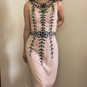 Sue Wong Nocturne Blush Pink Beaded Dress Size 4